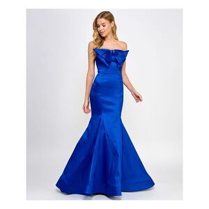 B Darlin | Dresses | B Darlin Womens Blue Lined Bow Accent Sleeveless Formal  Dress Juniors 2 | Poshmark